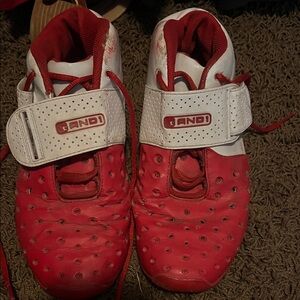 AND1 Kids Red and White Sneakers